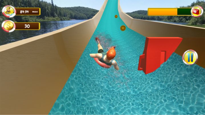 Slip And Slide On Tubing Slide游戏截图