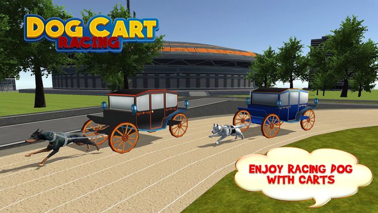 Dog Cart Race : sled dog race by driving  wagons游戏截图