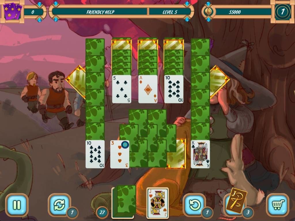 Sweet Solitaire. School Witch 2游戏截图