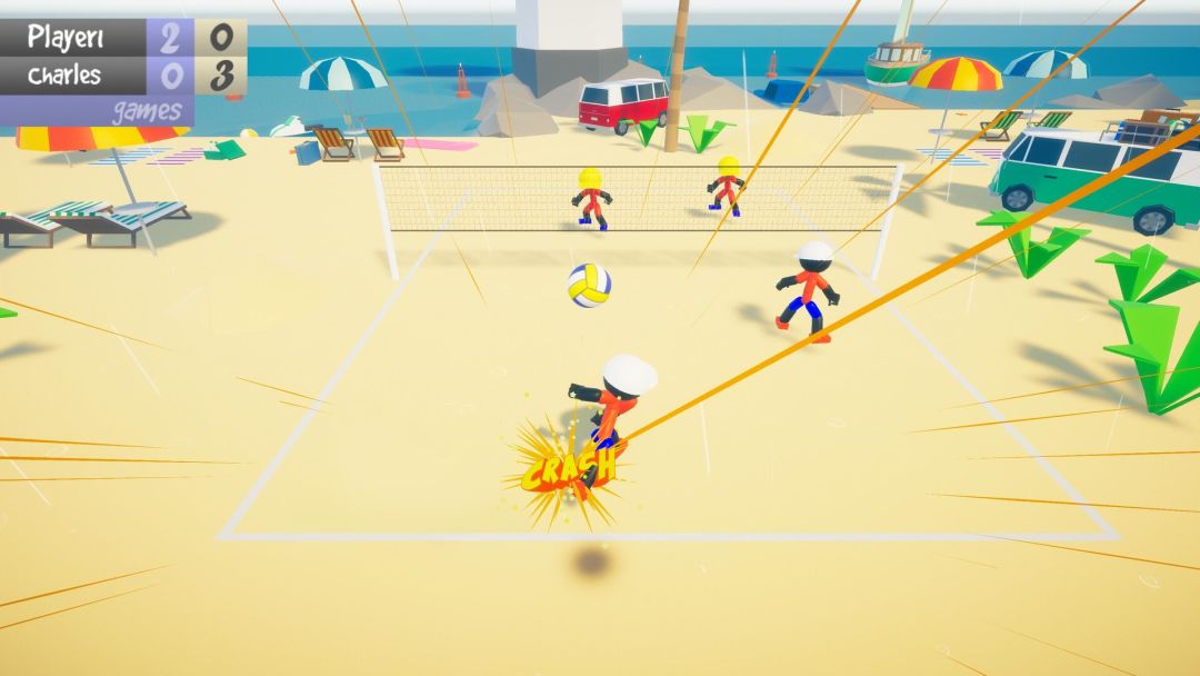 Stickman Beach Volleyball DELUXE游戏截图