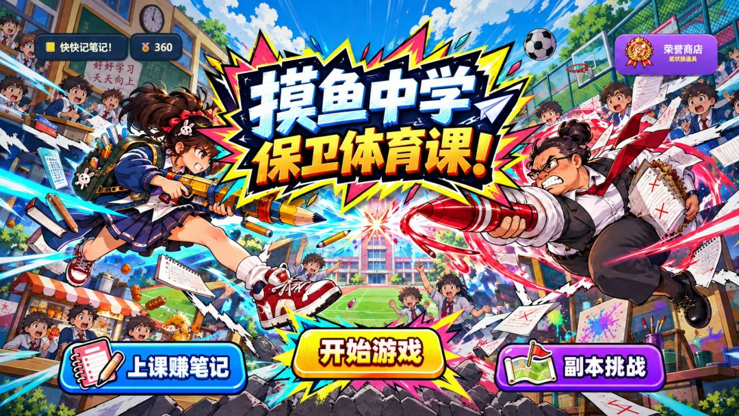 摸鱼中学游戏截图