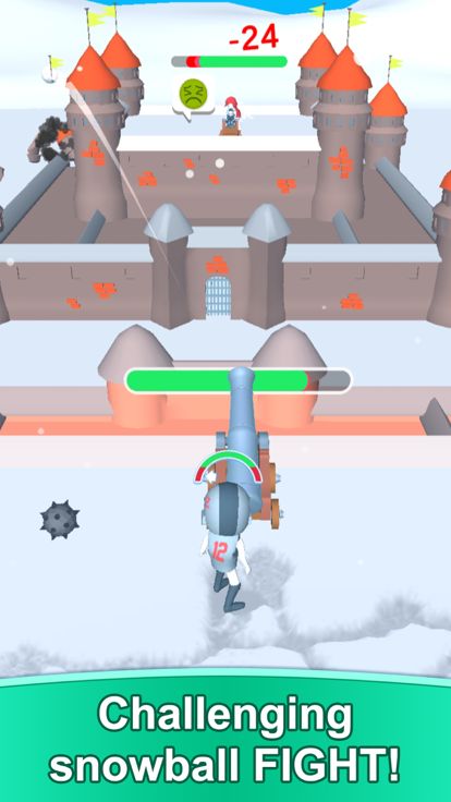 Fort Castle Snowball Cannon游戏截图