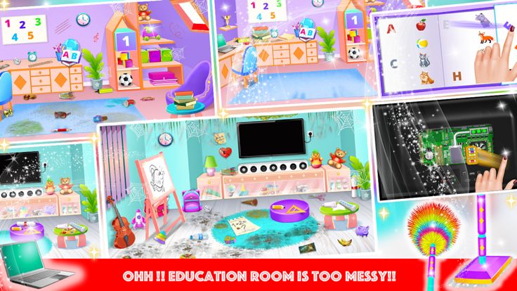 Dirty House Cleaning Girl Game游戏截图