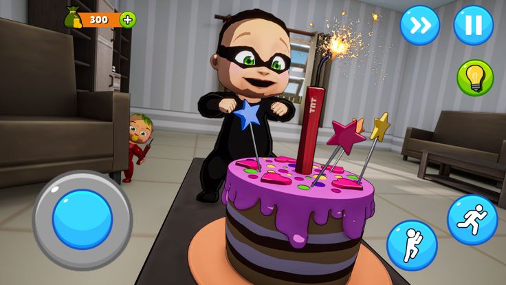 动漫双胞胎婴儿：日托游戏可怕愤怒的邻居游戏截图