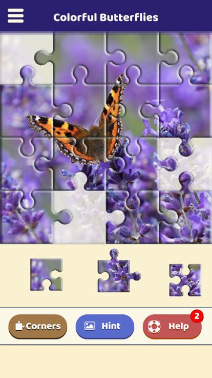 Colorful Butterflies Puzzle游戏截图