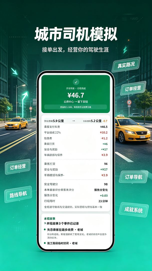 滴滴跑车:从负债开局开到临江首富游戏截图
