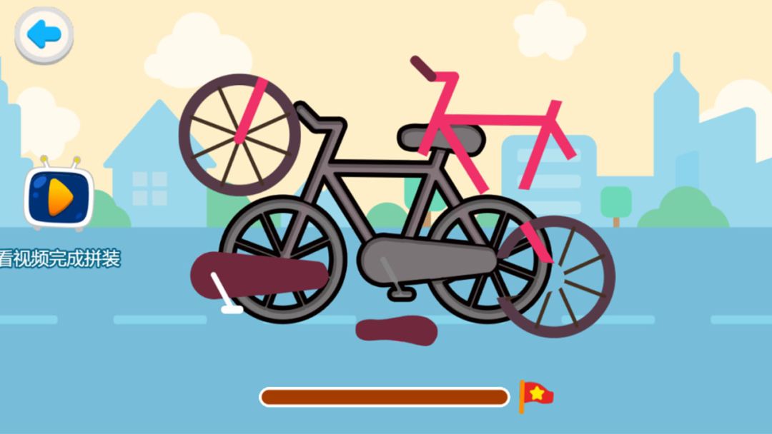 宝宝车车拼图游戏截图