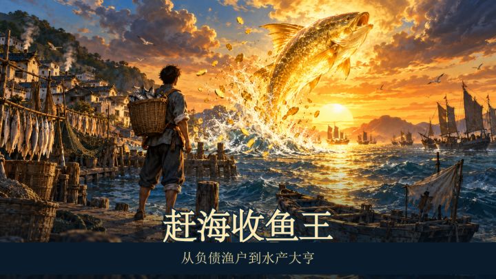 赶海收鱼王：从负债渔户到水产大亨 封面