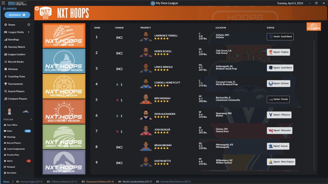 Draft Day Sports: College Basketball 2024游戏截图