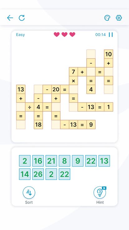 Math Crossword - Number Cross游戏截图