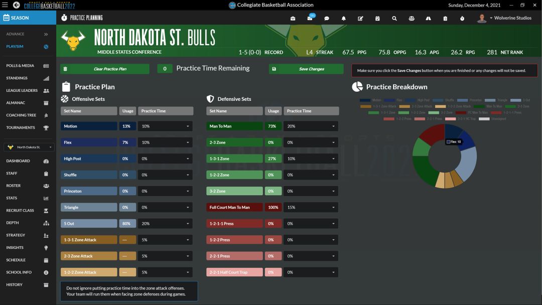 Draft Day Sports: College Basketball 2022游戏截图