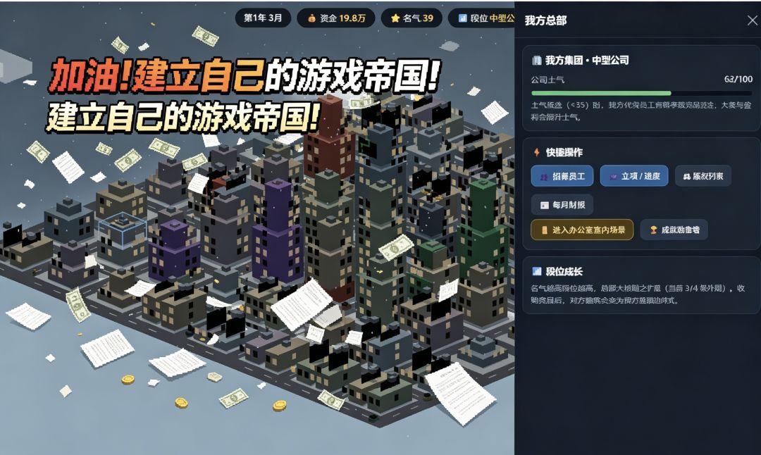 建立你的游戏帝国!游戏截图