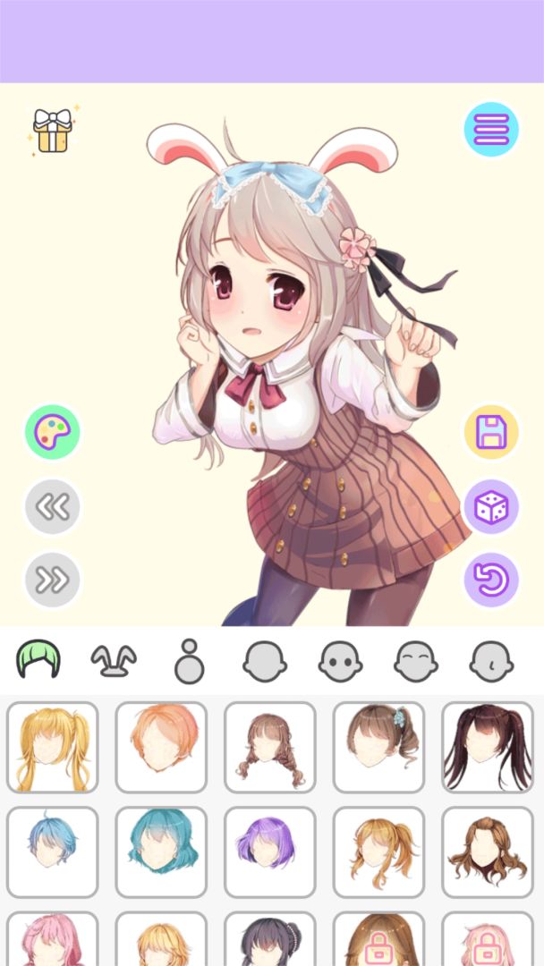 动漫萌娘换装游戏截图