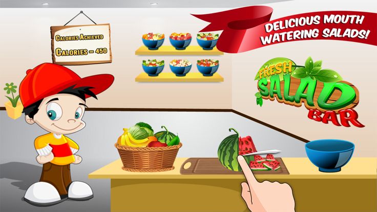 Fresh Salad Bar : Healthy Green Food making game for education & learning游戏截图
