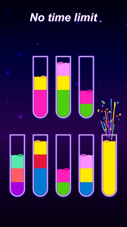 Water Sort Glow: Color Sort游戏截图
