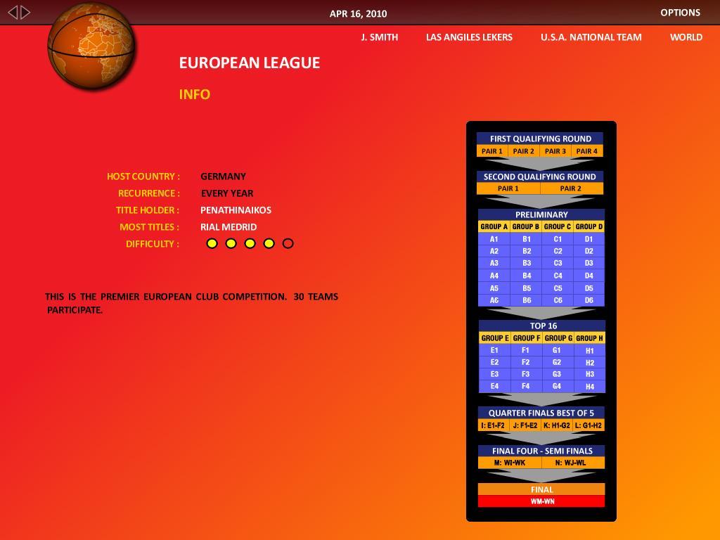 World Basketball Manager 2010游戏截图