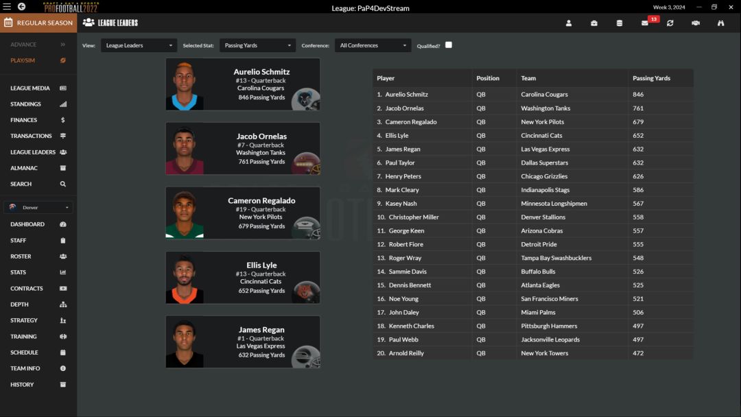 Draft Day Sports: Pro Football 2022游戏截图