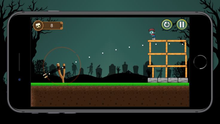 Zombie Town: 2D physics游戏截图