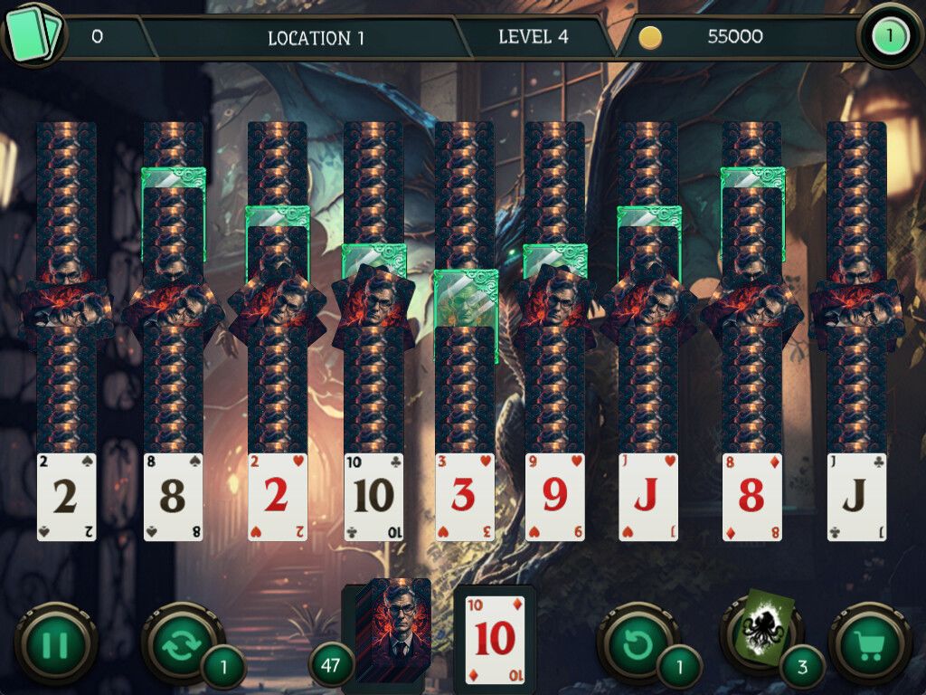 Mystery Solitaire. Cthulhu Mythos 2游戏截图