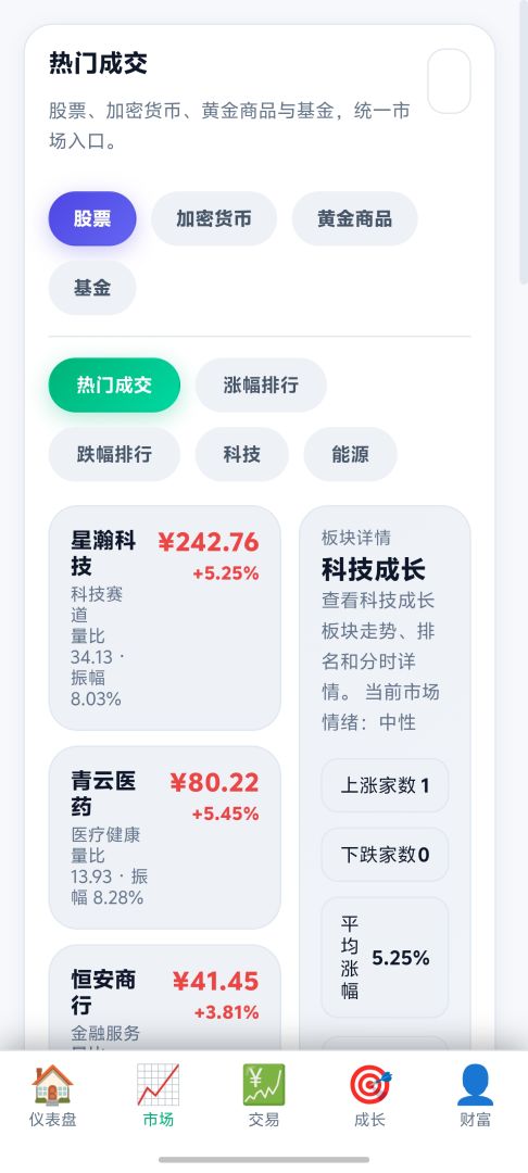 金融投资模拟游戏截图