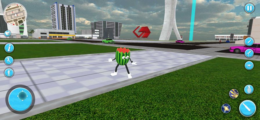 Merge Gangsters Watermelon War游戏截图