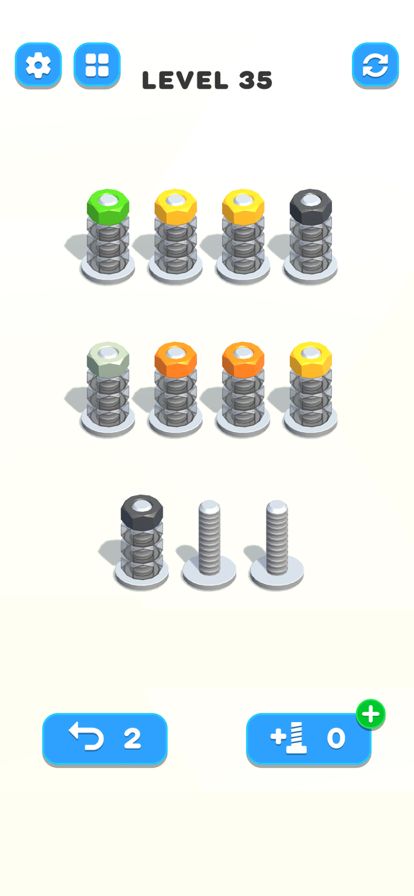 Nuts & Bolts, Color Screw Sort游戏截图