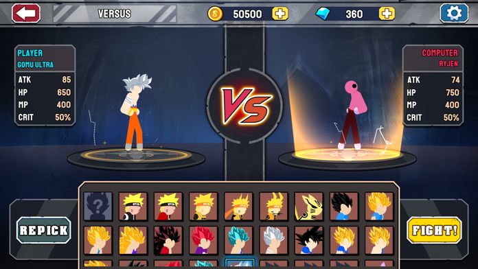 Stickman Warriors Fight游戏截图