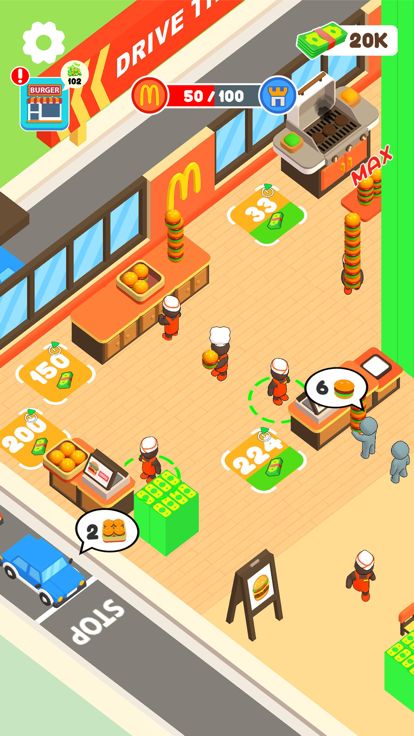 Burger Shop: Tycoon Idle游戏截图