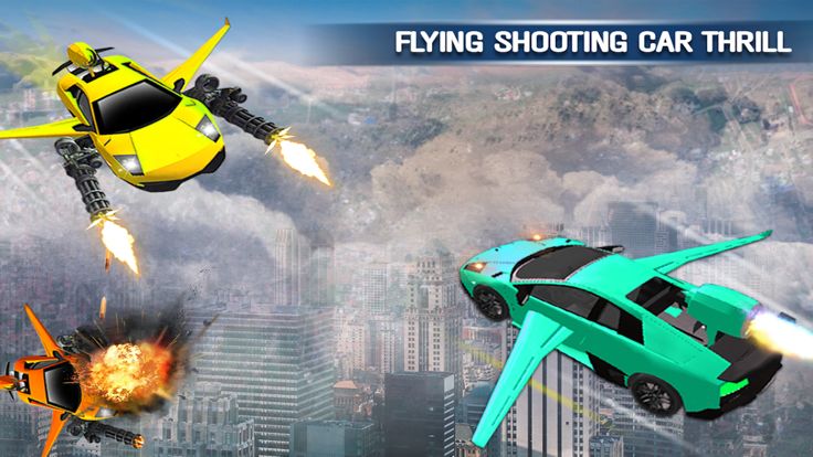 Car Shooting Flying Battle Sim游戏截图