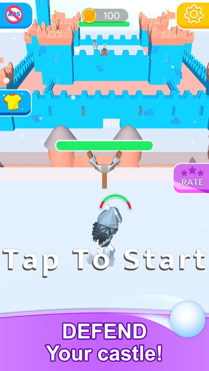 Fort Castle Snowball Cannon游戏截图