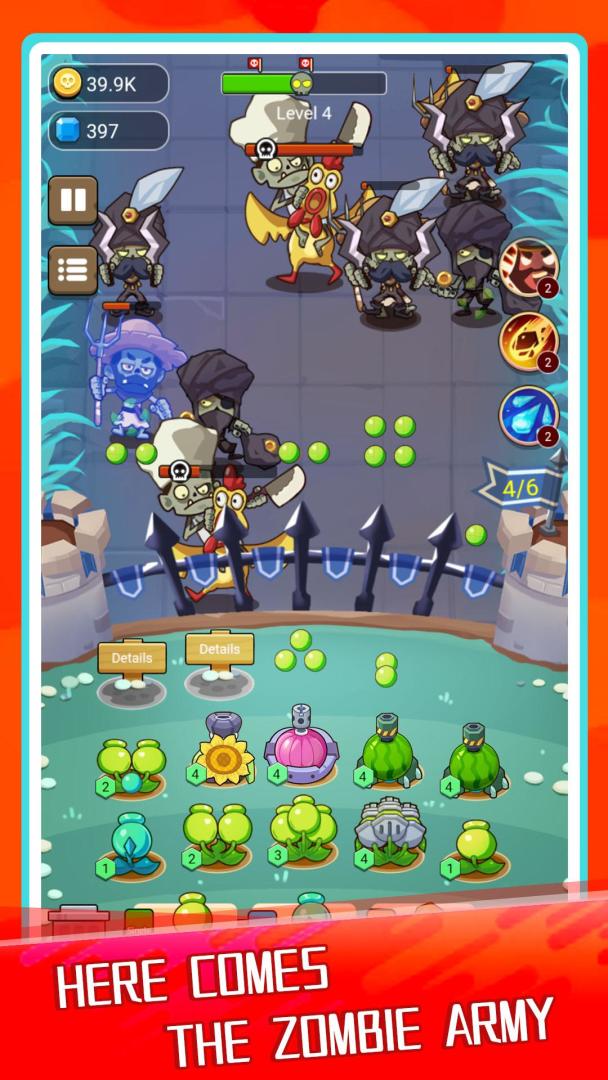 Plants Tower VS. Zombies Game游戏截图