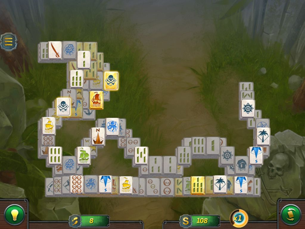 Mahjong Gold 2. Pirates Island游戏截图