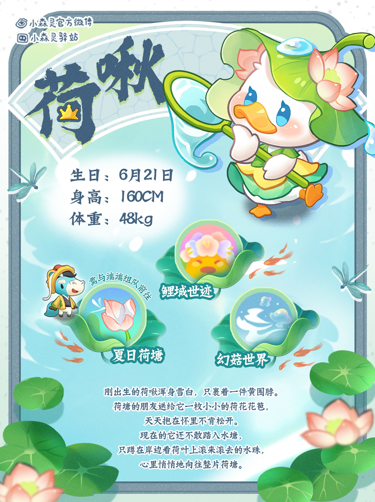 新邻居来访丨白毛浮绿水「荷啾」