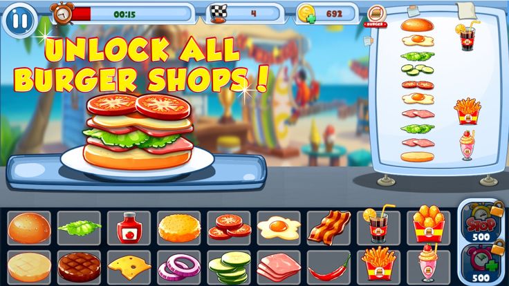 Burger Shop: Fast Food Games游戏截图