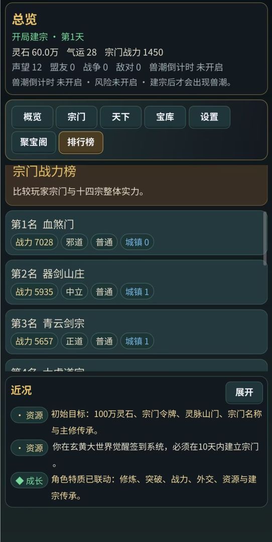 修仙宗门:签到问道游戏截图