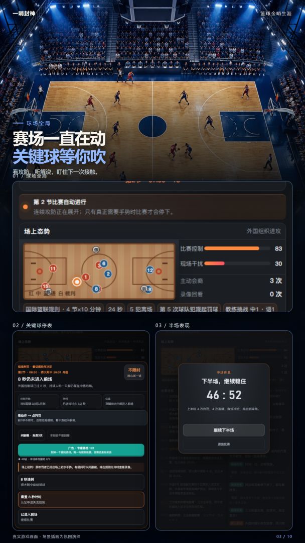 一哨封神:篮球金哨生涯游戏截图