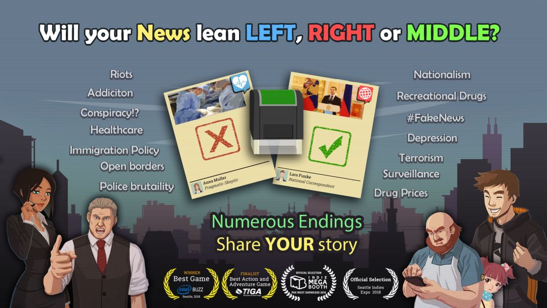 头条新闻：《诺维新闻》游戏截图