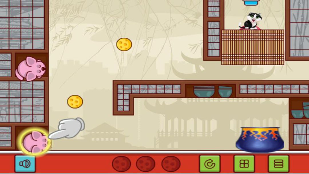 看门猫一起来吃奶酷游戏截图
