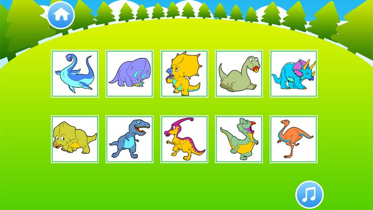 恐龙世界拼图 - 儿童游戏免费3岁-6岁、宝宝游戏免费巴士大全、恐龙乐园游戏游戏截图