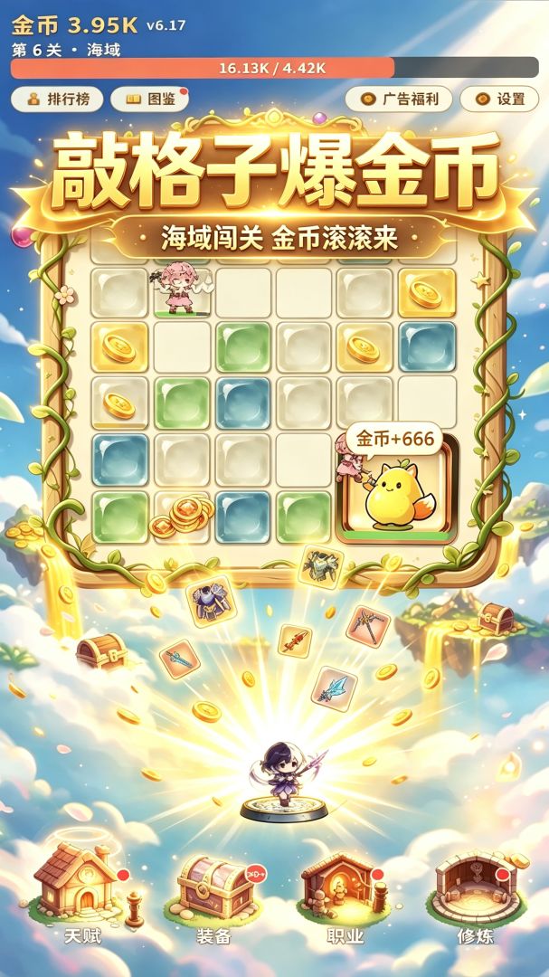 敲敲暴富：无限增量游戏截图
