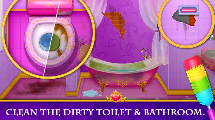 Princess House Cleaning Games游戏截图