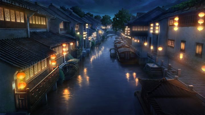 蔚蓝月下截图