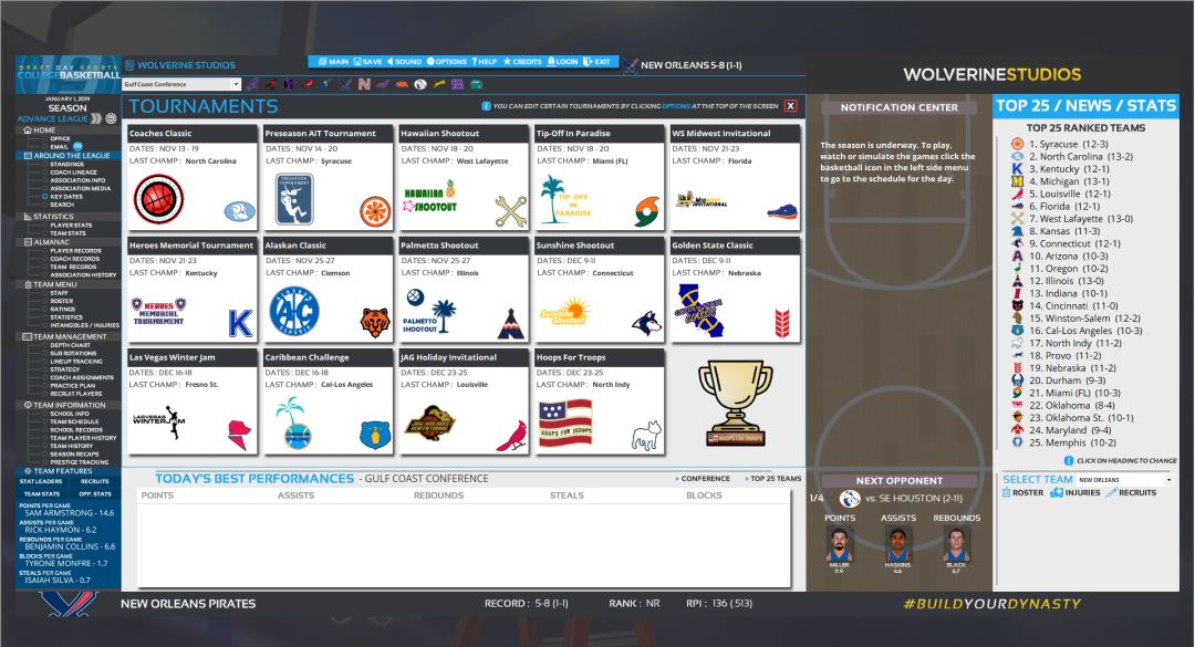 Draft Day Sports: College Basketball 2019游戏截图