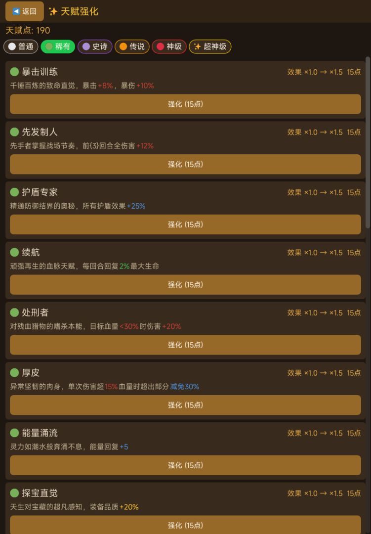 开局觉醒超神级天赋游戏截图