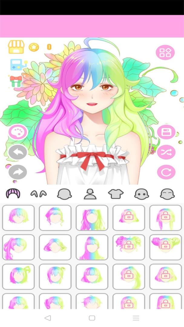粉彩萌娘换装系统游戏截图