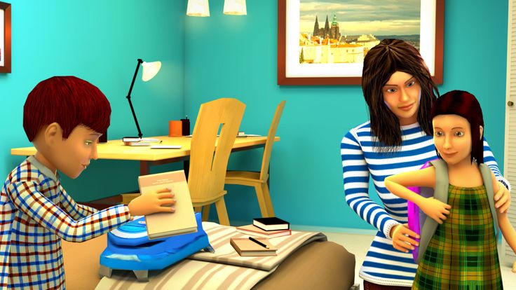 真实 虚拟 家庭 生活: 妈妈 和 爸爸 模拟器 游戏游戏截图