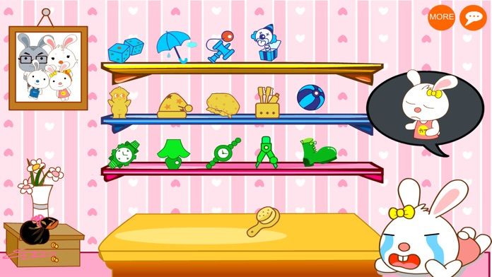 兔宝宝认颜色-趣味启蒙认知游戏游戏截图