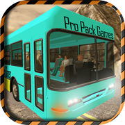 险山与客车驾驶模拟器座舱视图 - 交通运输安全车友在停车icon