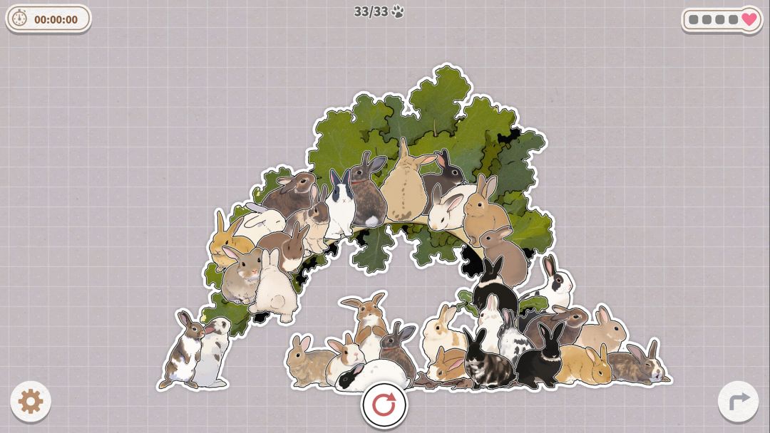 挤在一起的兔兔游戏截图