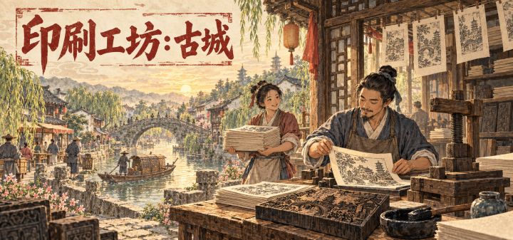 印刷工坊：古城 封面